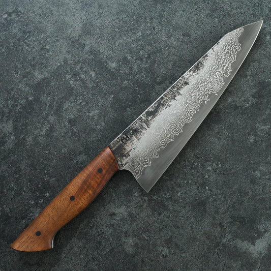 Santoku 205mm Damascus clad 1.2419 Koa Full Tang