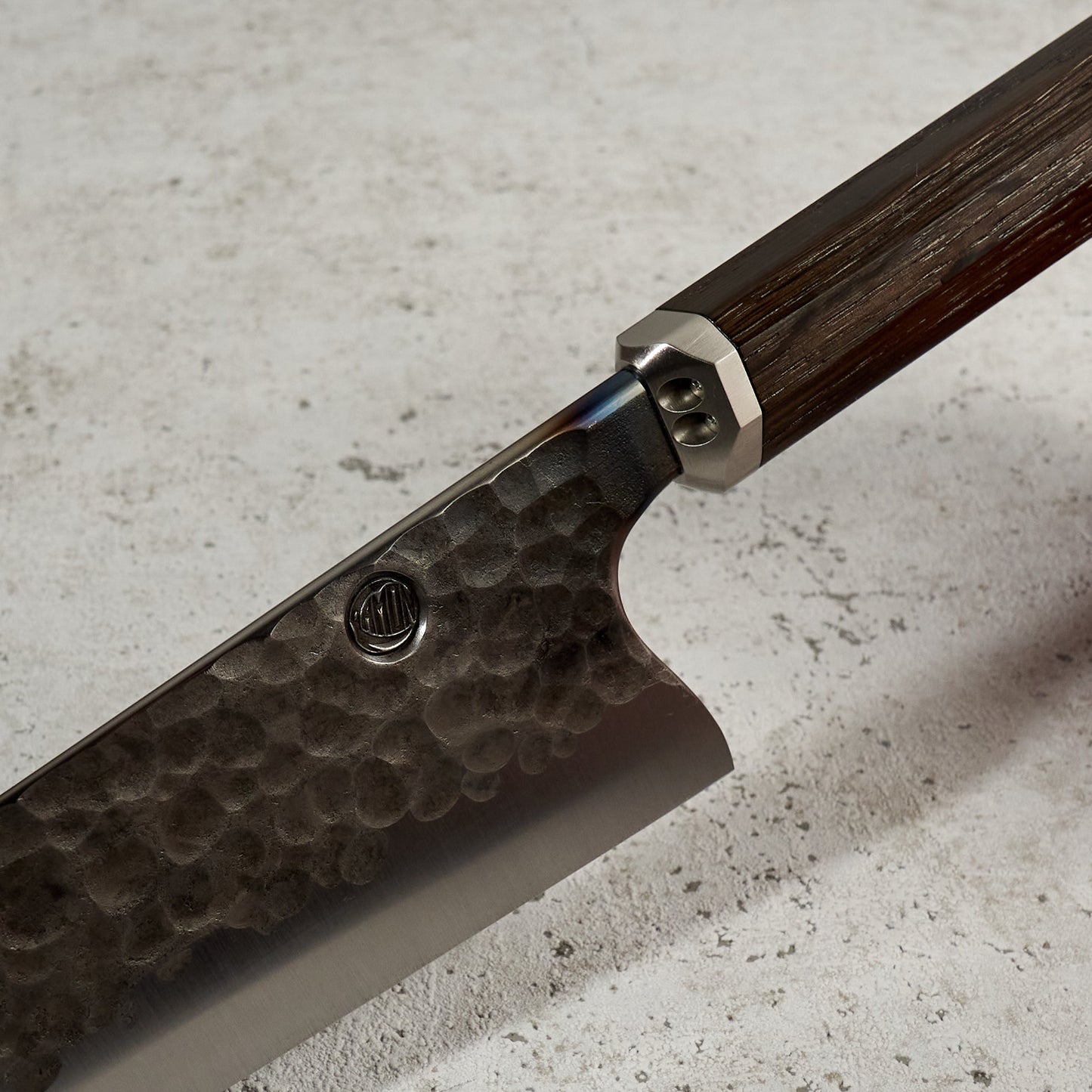 Santoku 210mm 'Denty' KU Bog Oak & Stainless – view 7