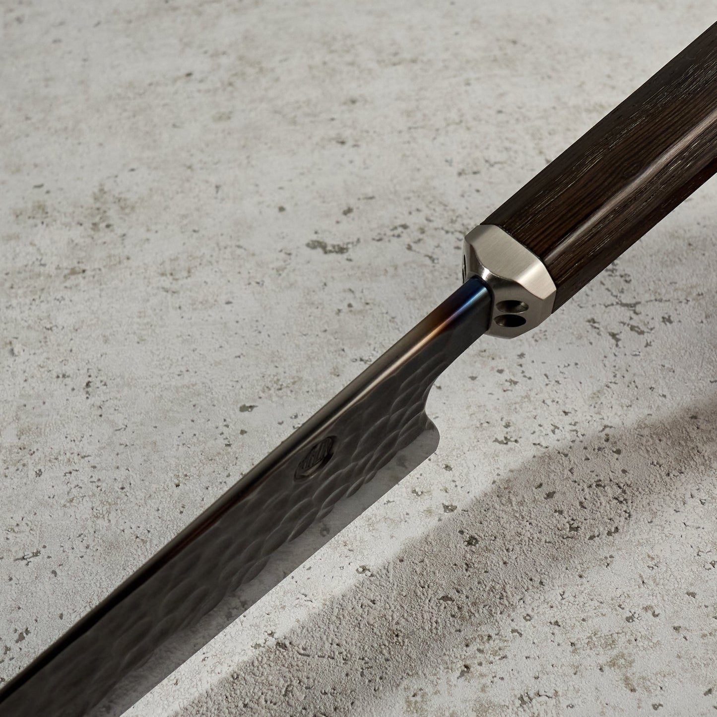 Santoku 210mm 'Denty' KU Bog Oak & Stainless – view 8