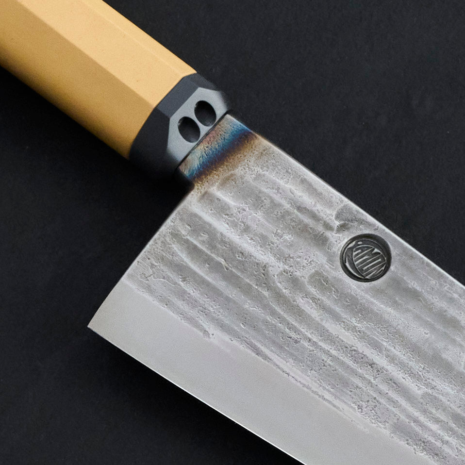 Santoku 210mm Parker Asahi Synthetic Take Down Set – blade close-up
