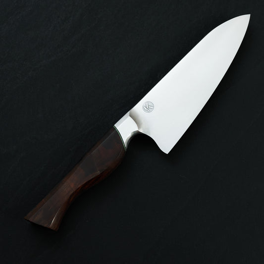 Santoku 155mm AU Chicago Black Walnut G10 Integral