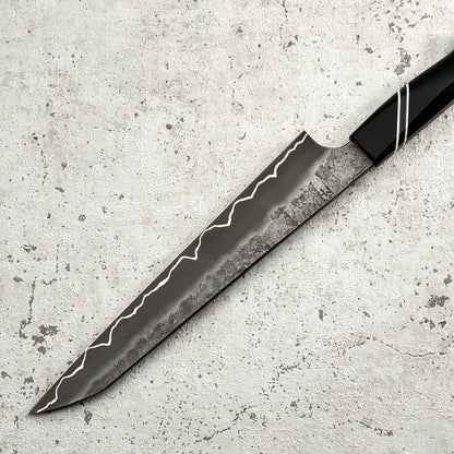 Martin Huber Slicer 200mm 1.2842 San Mai with Nickel Inlay with G10 Carbon Handle - Profile