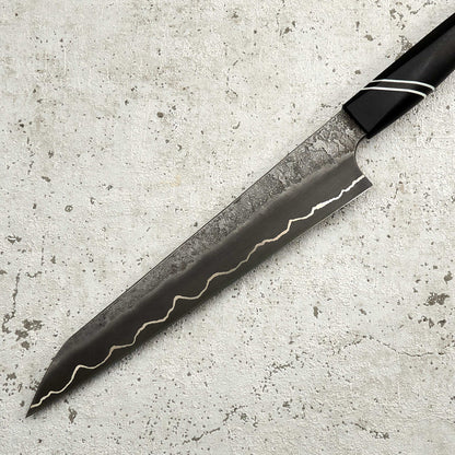 Martin Huber Slicer 200mm 1.2842 San Mai with Nickel Inlay with G10 Carbon Handle - Profile