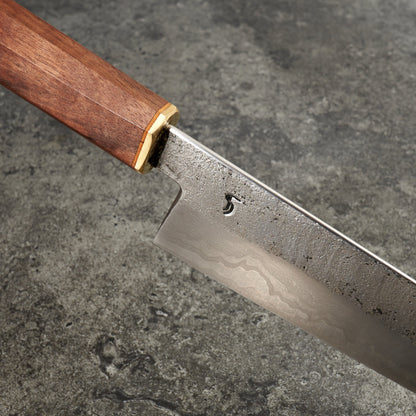 Spåre X OB Gyuto 220mm Modern Wrought Aogami Super Core – handle detail