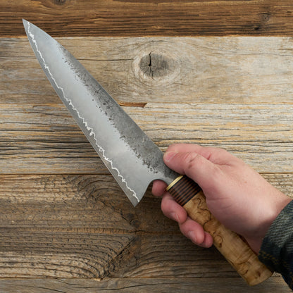Gyuto Apex Ultra Stainless GoMai Masur Edition – handle detail