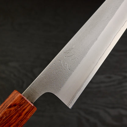Sujihiki 240mm Nashiji Shirogami #2 with Mono Rosewood Handle – side profile