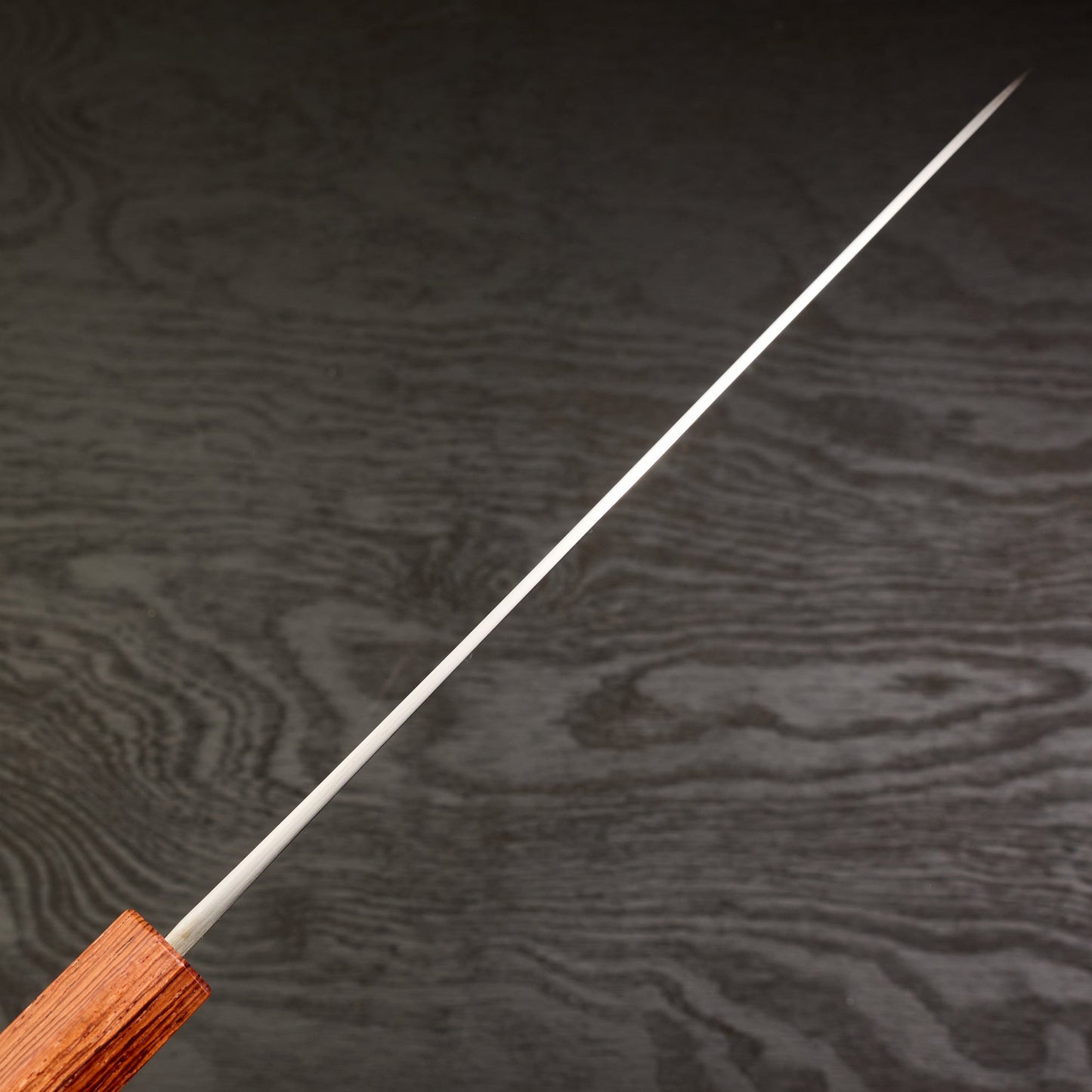 Sujihiki 240mm Nashiji Shirogami #2 with Mono Rosewood Handle – handle detail