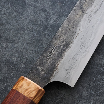 Sujihiki 230mm Wine Barrel Wrought & Apex Ultra – handle detail