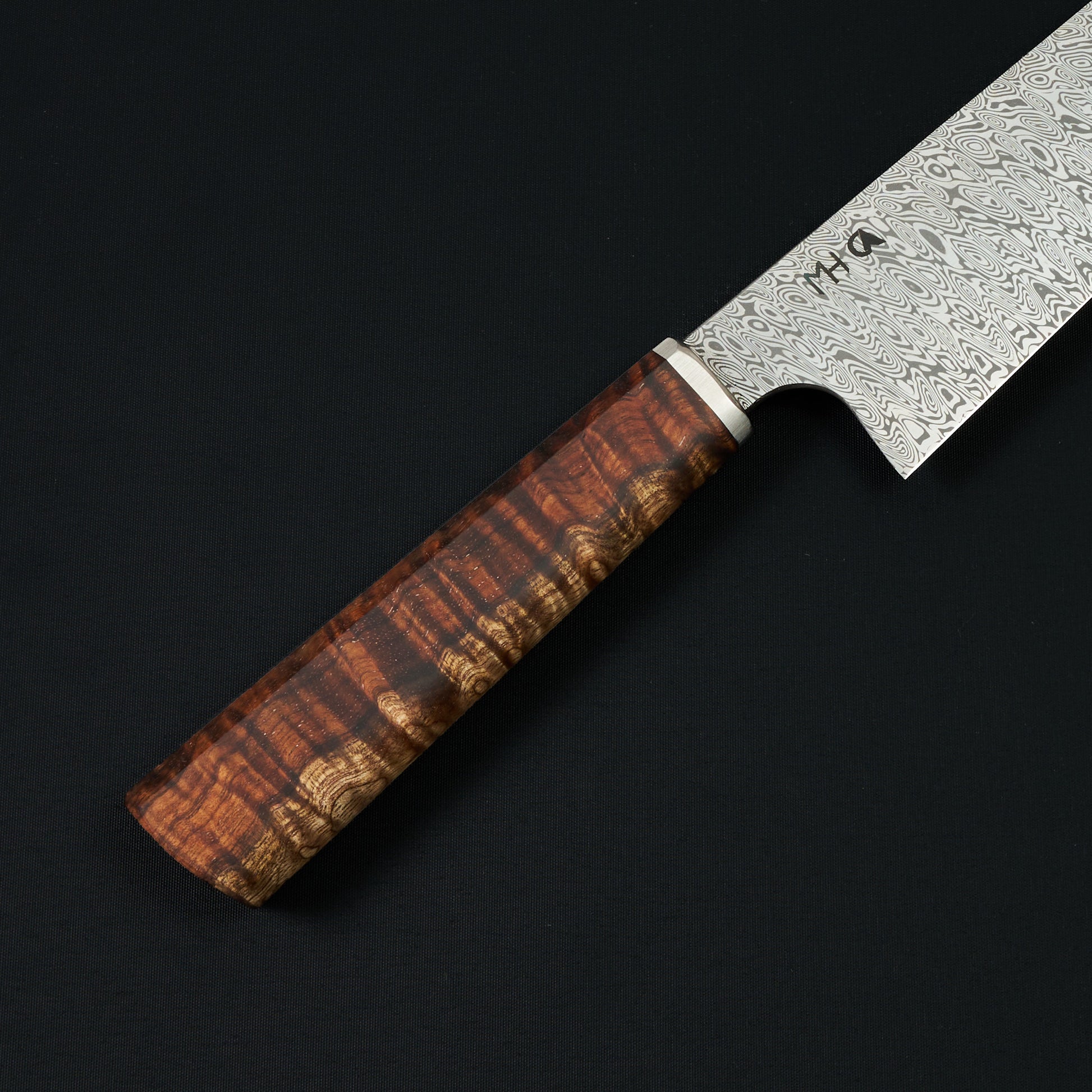 Sujihiki 270mm Damasteel & Koa – blade close-up