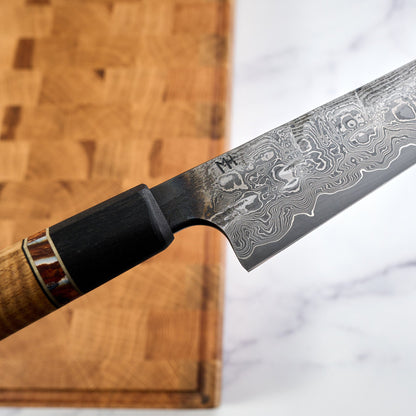 Sujihiki 300mm Damascus Clad 1.2519 Go Mai – side profile