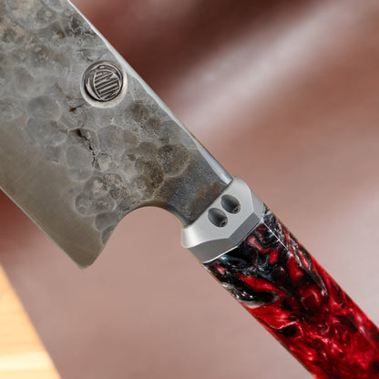 Sujihiki 315mm 'Denty' Blackout Huberite & Titanium – side profile