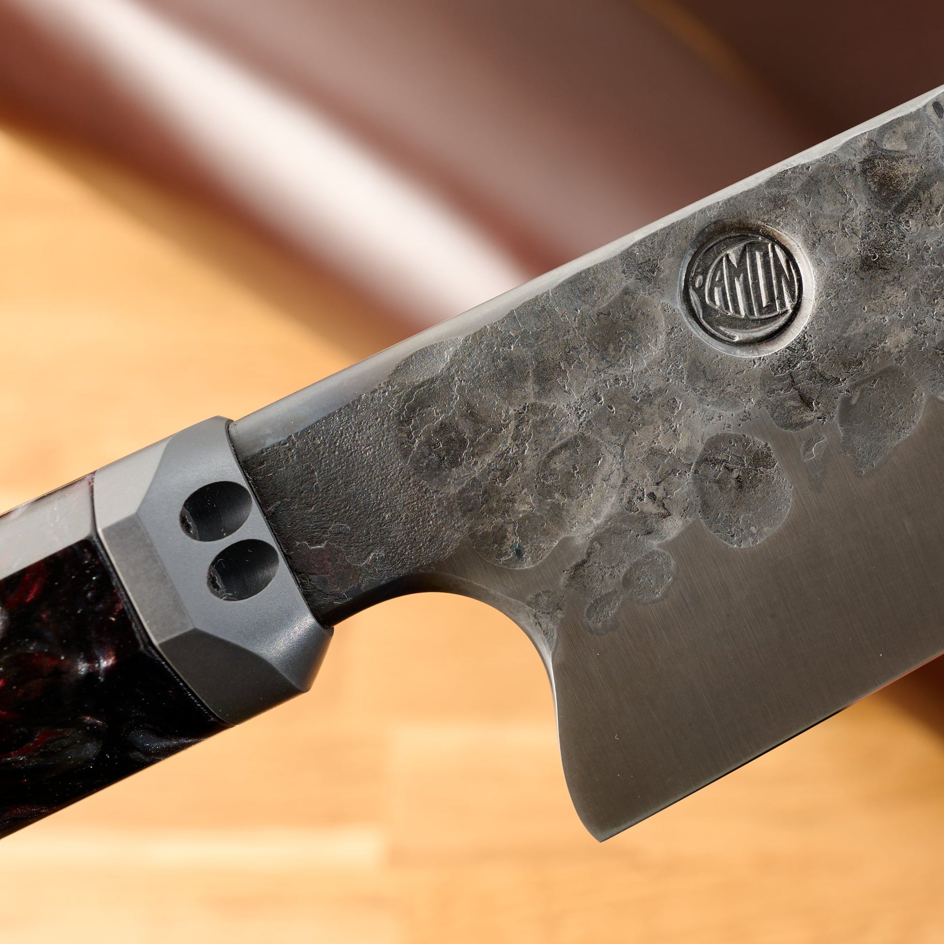 Sujihiki 315mm 'Denty' Blackout Huberite & Titanium – view 8
