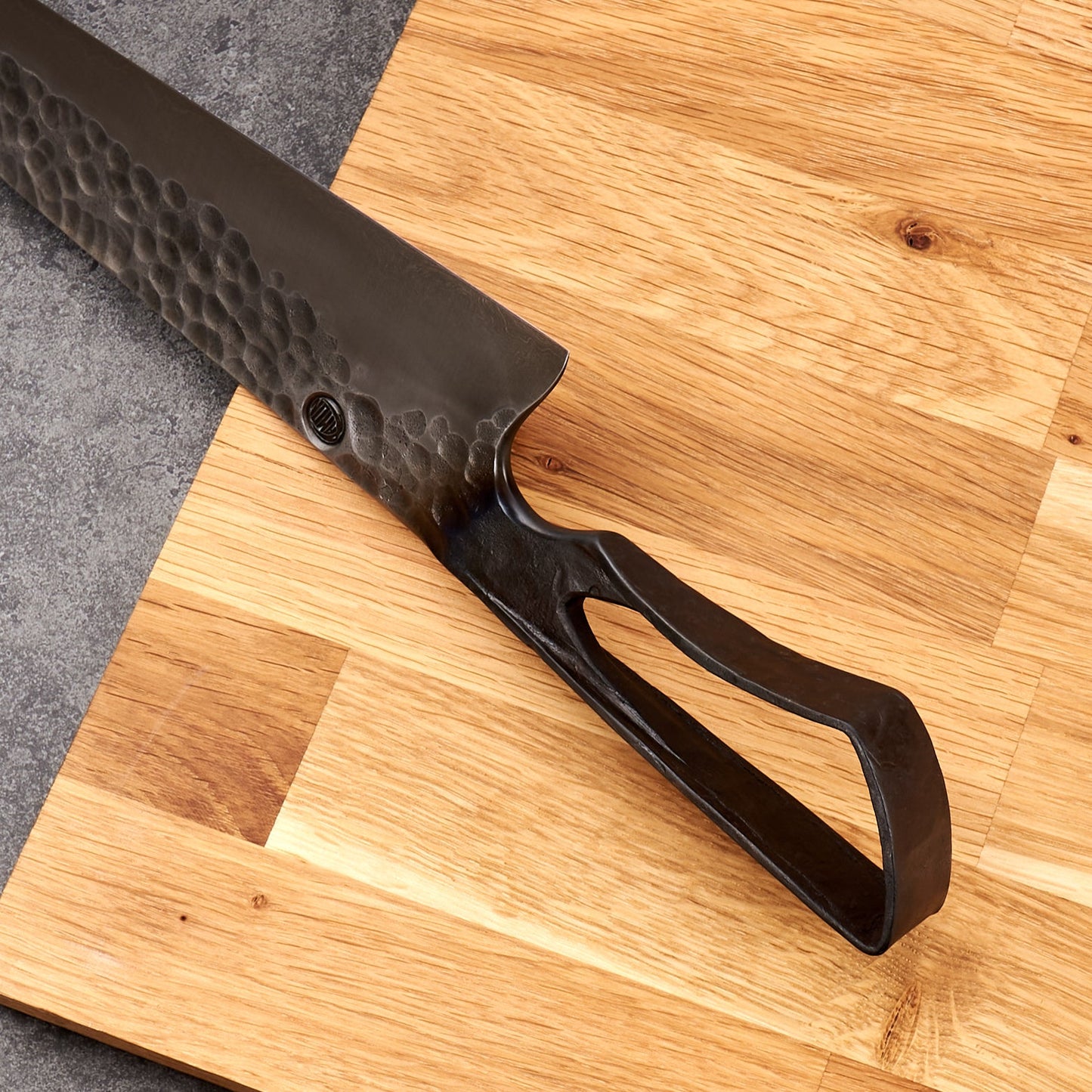 Sujihiki 315mm Monolithic Denty Black Out 'Kara At' – detail view