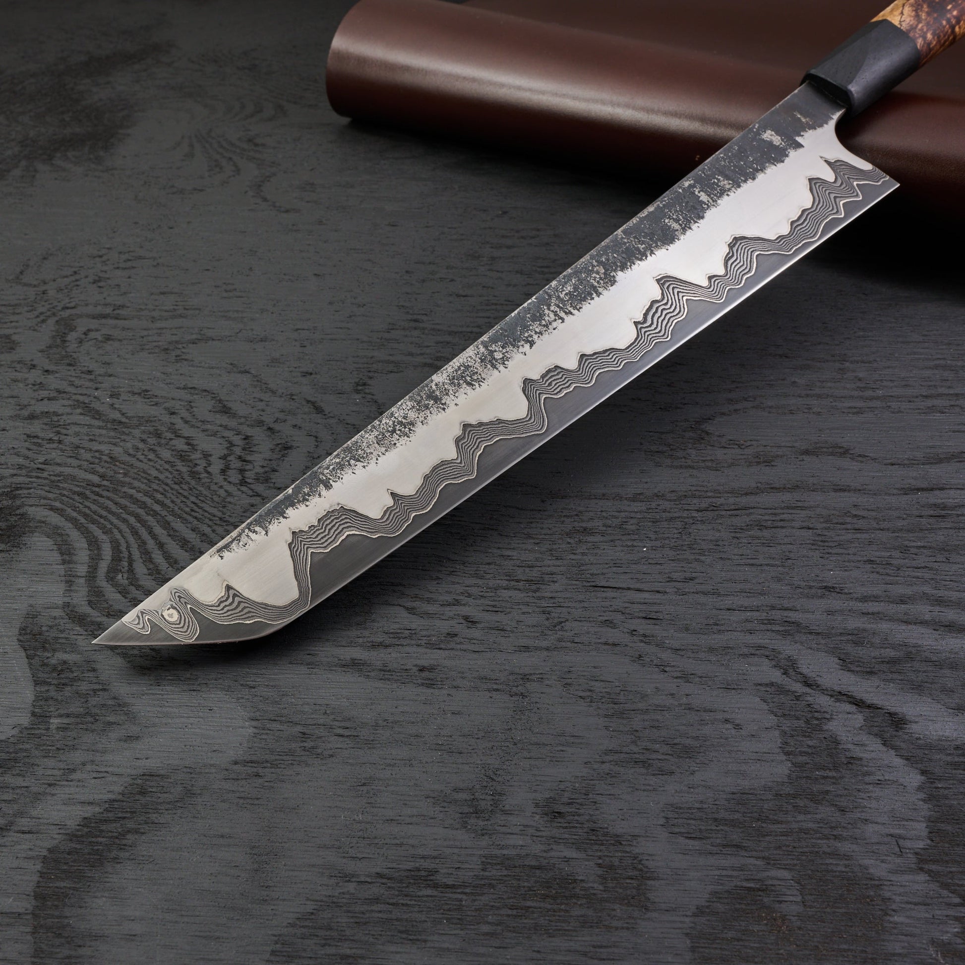 Sujihiki 315mm Ku Mai 1.2519 Core – handle detail