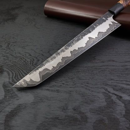 Sujihiki 315mm Ku Mai 1.2519 Core – handle detail
