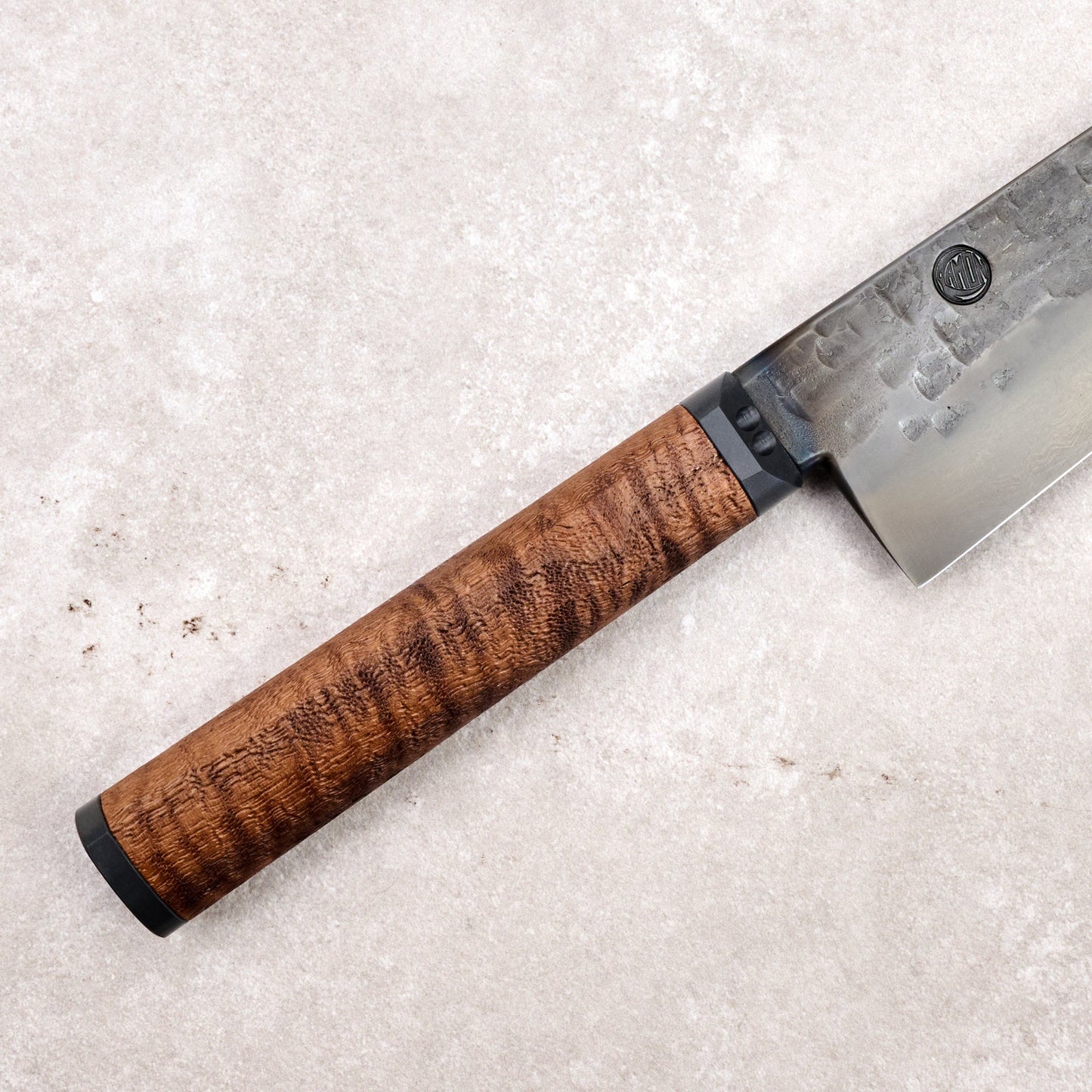 Sujihiki 335mm Wave Blackout Short-Neck 1.2519 – side profile