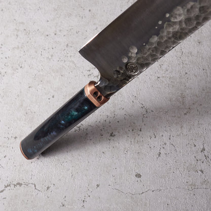 Kamon Knives Sujihiki 340mm Denty Kurouchi 1.2519 - Handle