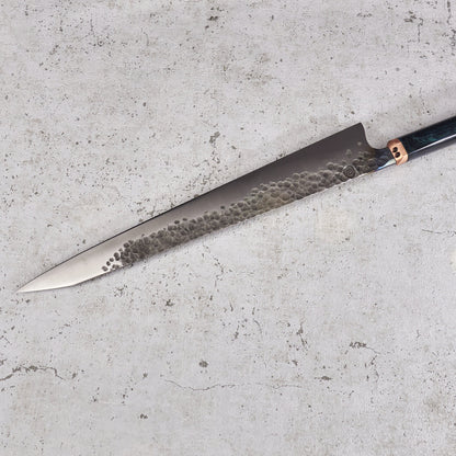 Kamon Knives Sujihiki 340mm Denty Kurouchi 1.2519 - Profile