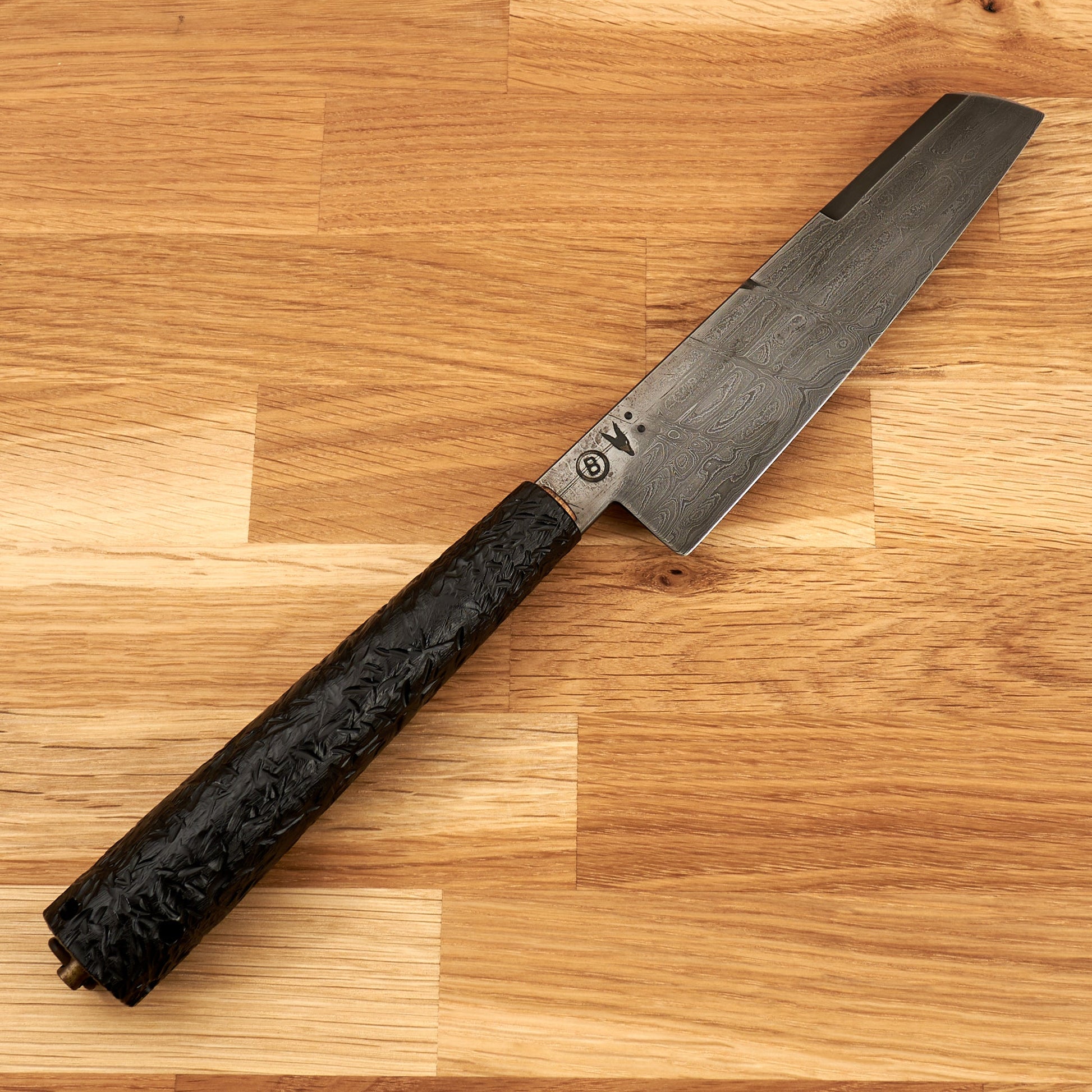 Utility 160mm 700 layer Damascus OB Composite & Brass – side profile
