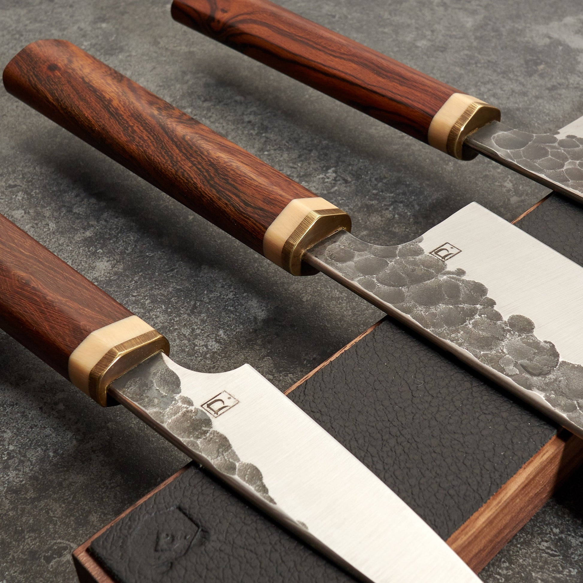 Wabi Sabi Kitchen Knife Set – handle detail