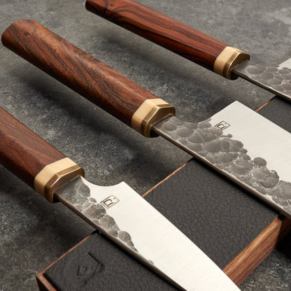 Wabi Sabi Kitchen Knife Set – handle detail