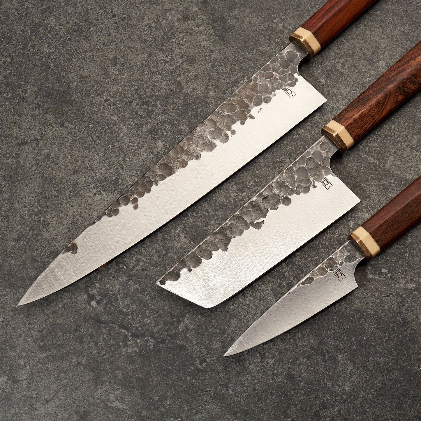 Wabi Sabi Kitchen Knife Set – blade close-up