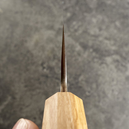 Yoshikane SKD Gyuto 210mm with Mono Olive Wood Handle - Choil