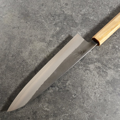 Yoshikane SKD Gyuto 210mm with Mono Olive Wood Handle - Profile