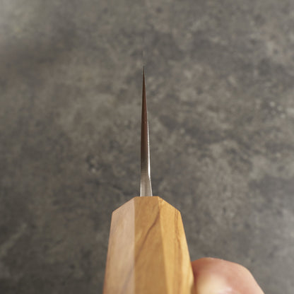 Yoshikane SKD Gyuto 240mm with Mono Olive Wood Handle - Choil