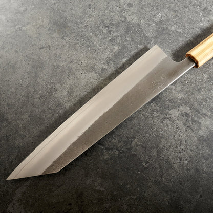 Yoshikane SKD Kiritsuke 240mm with Mono Olive Wood Handle - Profile