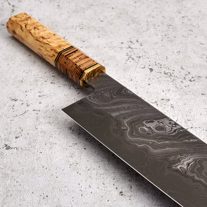 Gyuto 240mm Yuzen Damascus San Mai – view 7