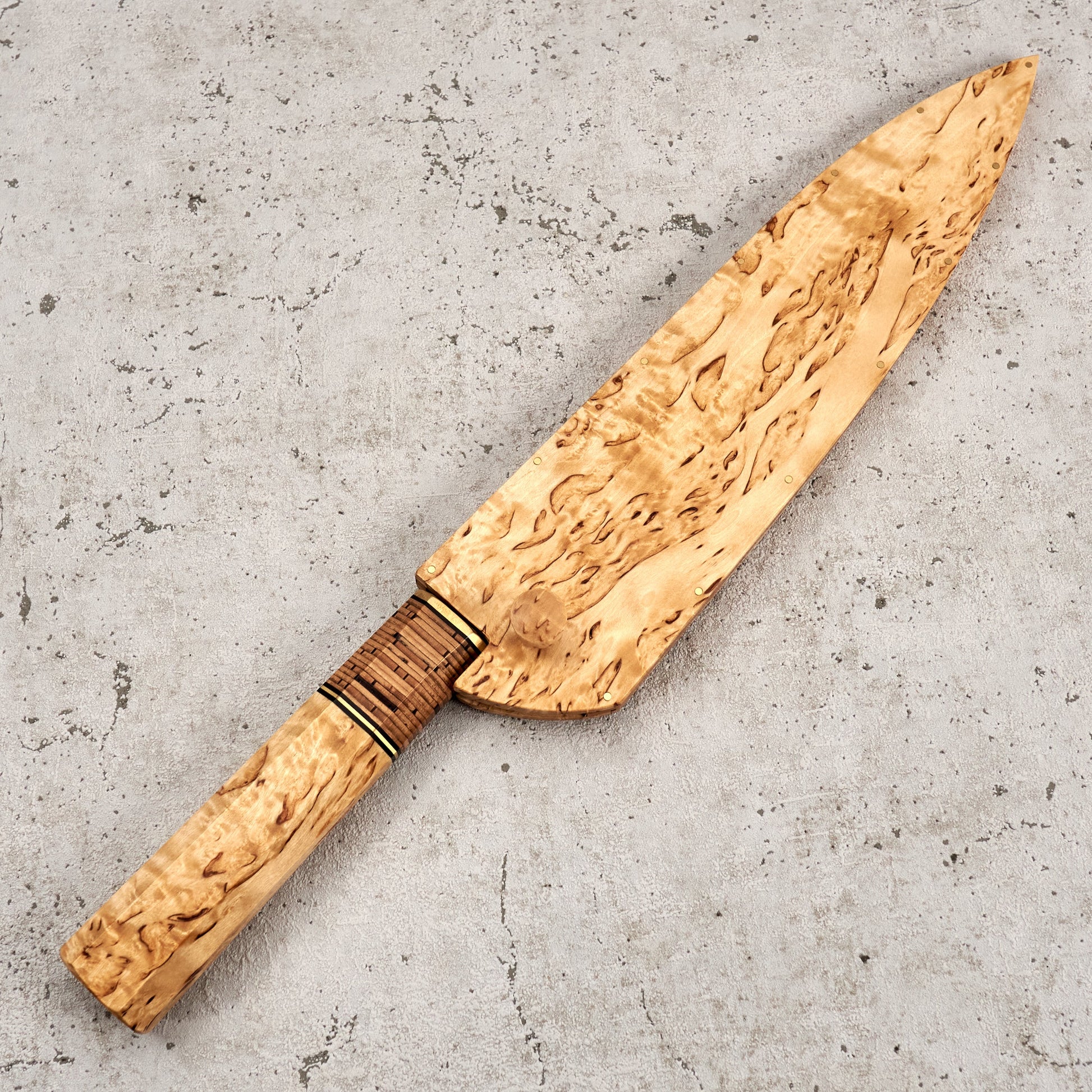 Gyuto 240mm Yuzen Damascus San Mai – view 10