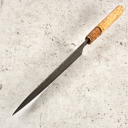 Gyuto 240mm Yuzen Damascus San Mai – handle detail