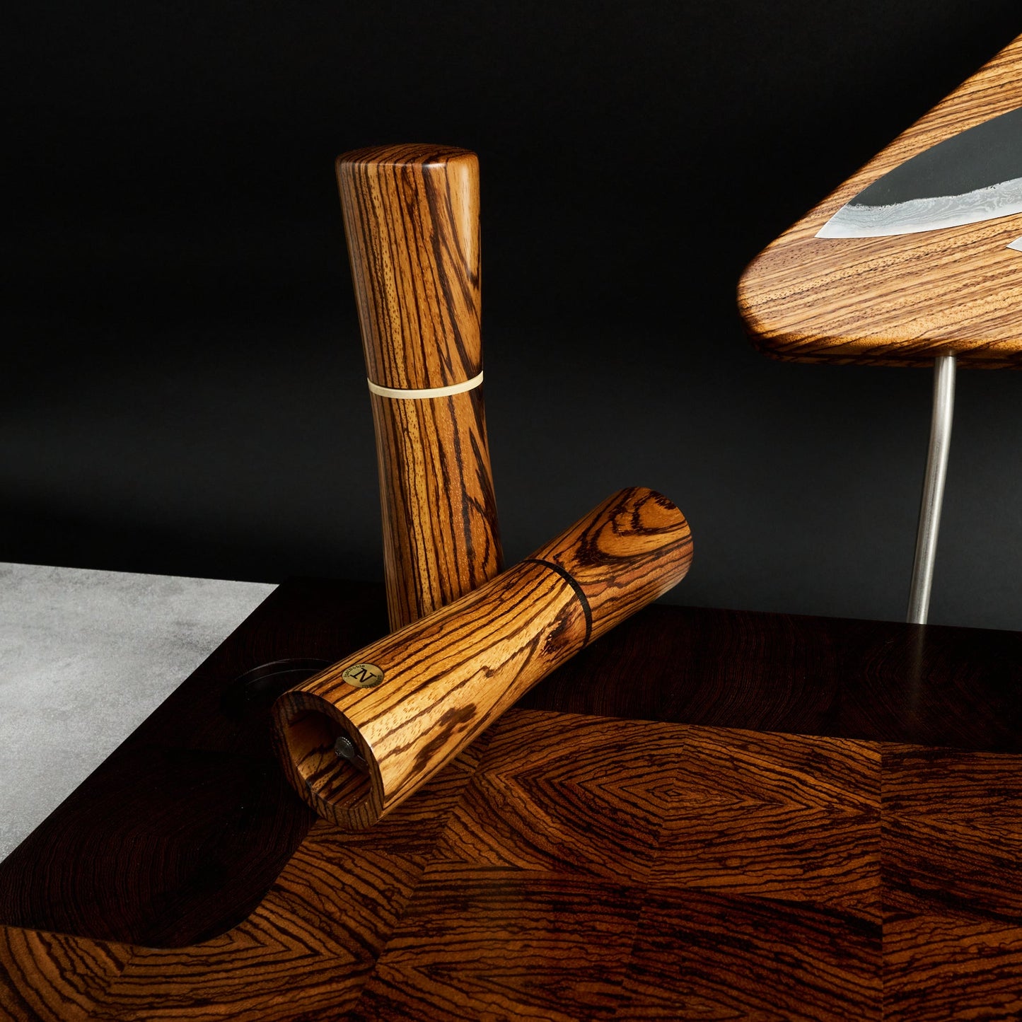 Milan X JustNoble Zebrano Mise-En-Place Set – detail view