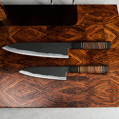 Milan X JustNoble Zebrano Mise-En-Place Set – handle detail