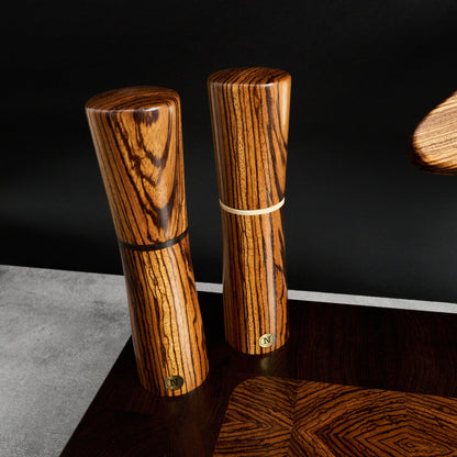 Milan X JustNoble Zebrano Mise-En-Place Set – blade close-up