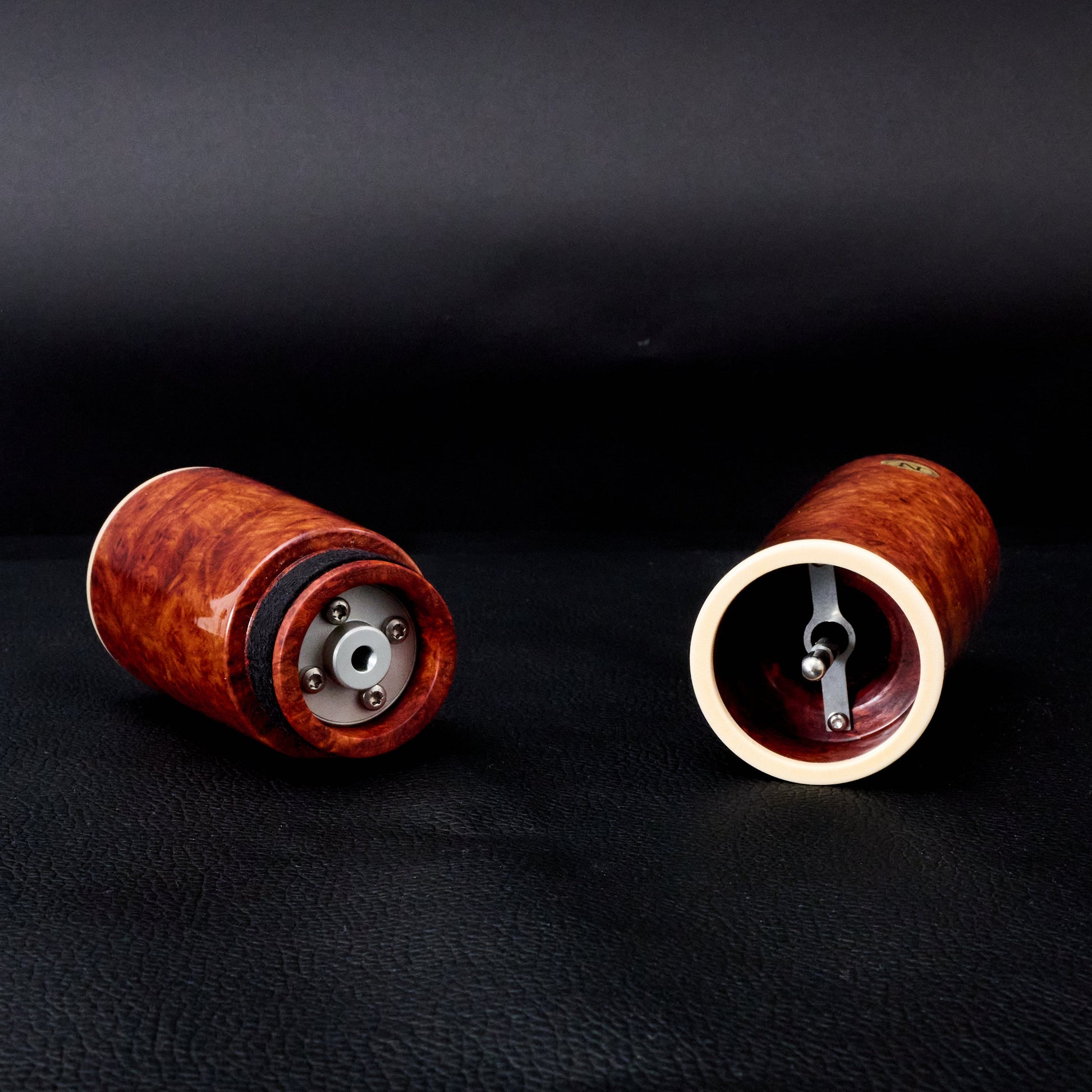 nobleMill® Peppermill Amboyna Burl & Mammoth Ivory – side profile