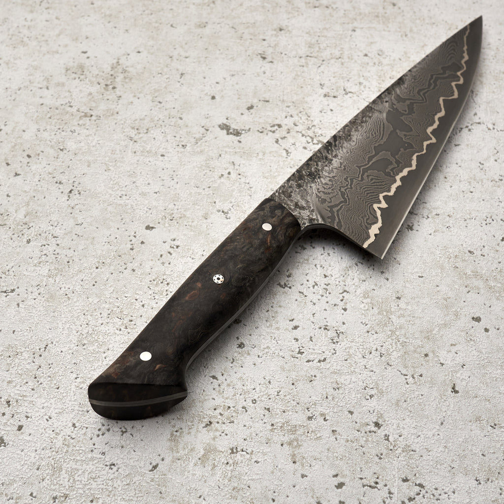Martin Huber Chef Knife 200mm Dammy Clad 100 Layer Twist 1.2519 Core
