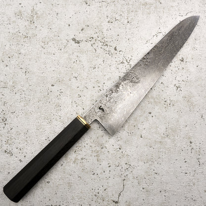 Fredrik Spåre Gyuto 220mm Damascus 1.2419 15n20 Bog Oak with Saya - Blade