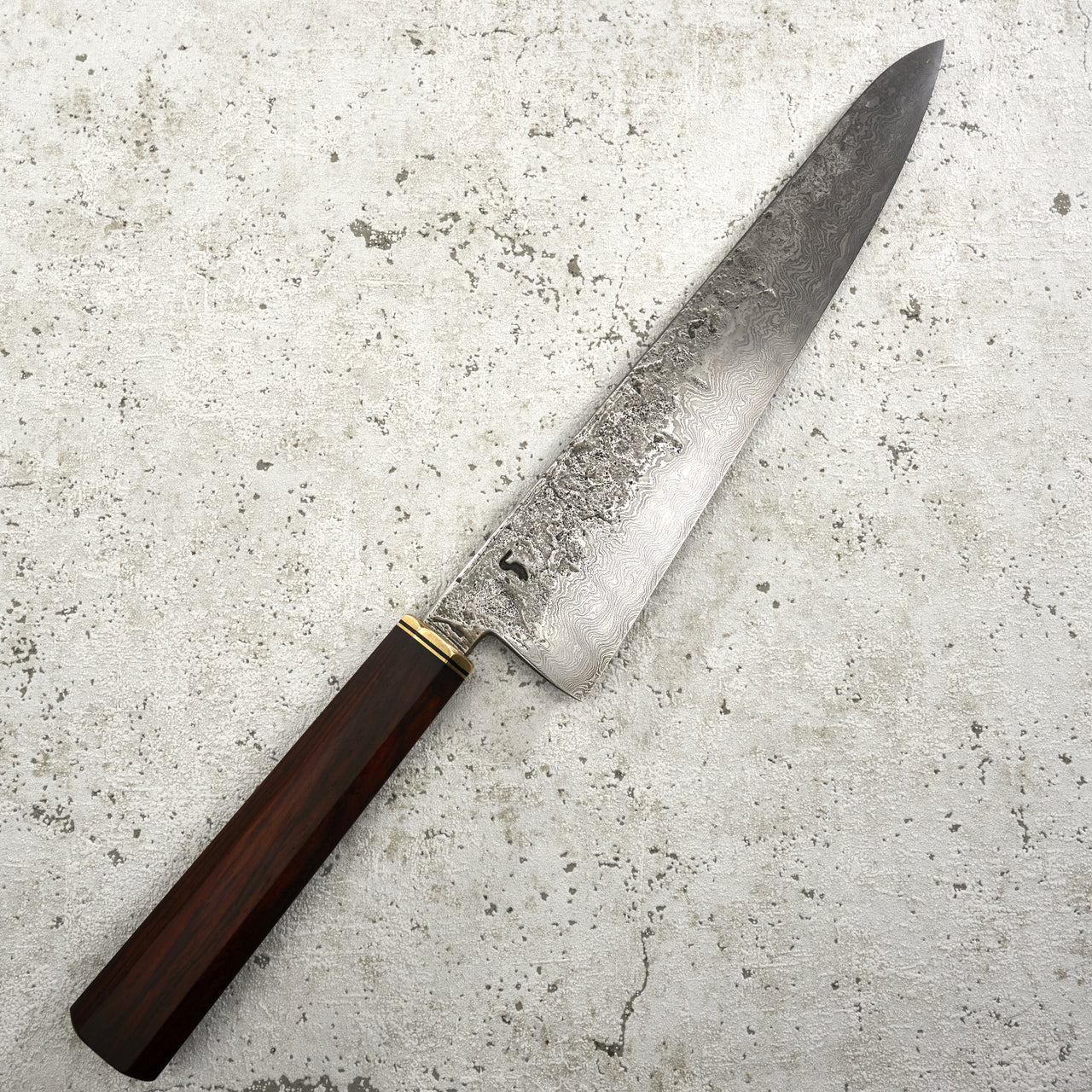 Fredrik Spåre Gyuto 220mm Damascus 1.2419 15n20 Cocobolo with Saya - Blade