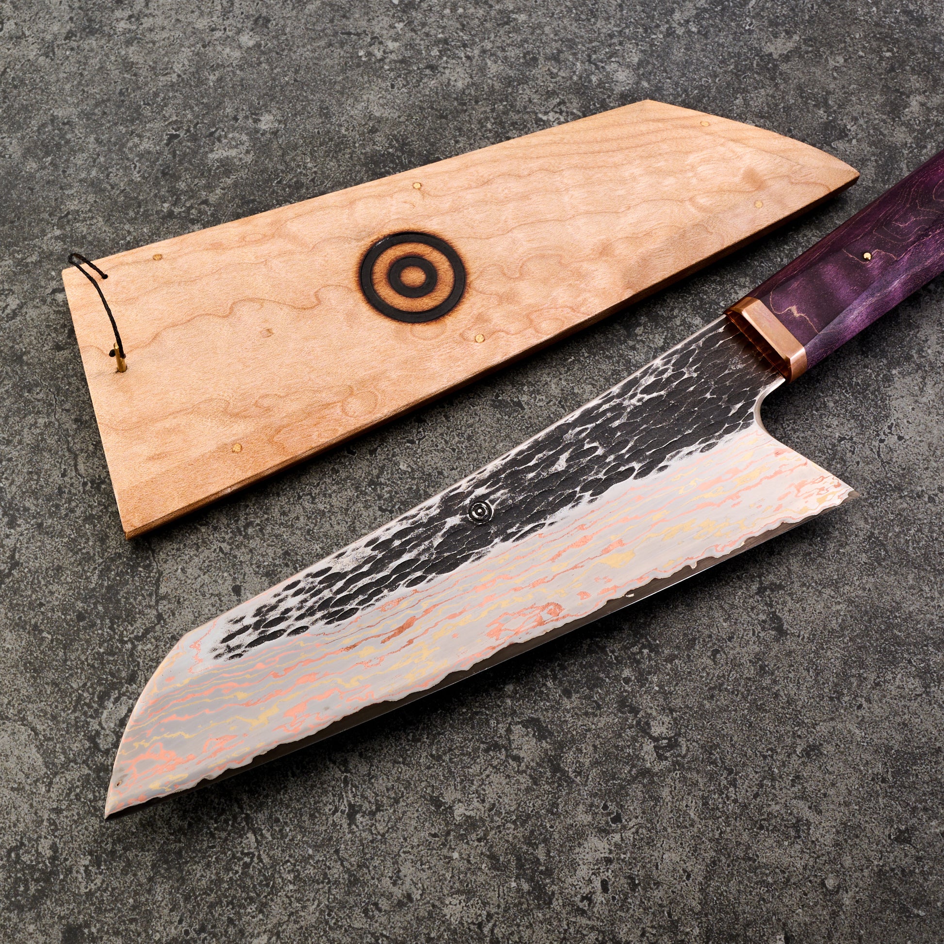 Gyuto 220mm Vtoku2 Mokume Copper, Brass & Stainless