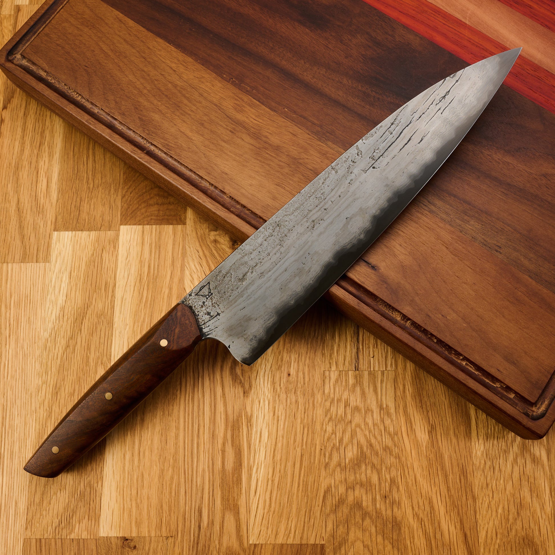 Gyuto 240mm San Mai Wrought Iron Clad Apex Ultra