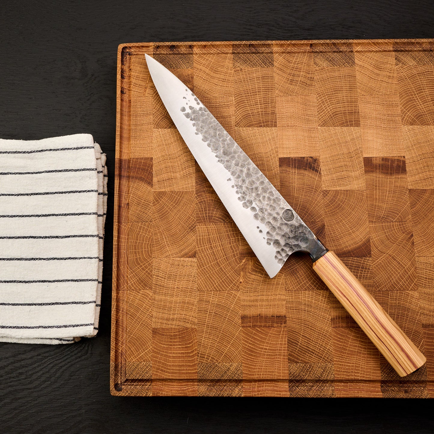 Gyuto 255mm Denty Kurouchi Lilac & Titanium