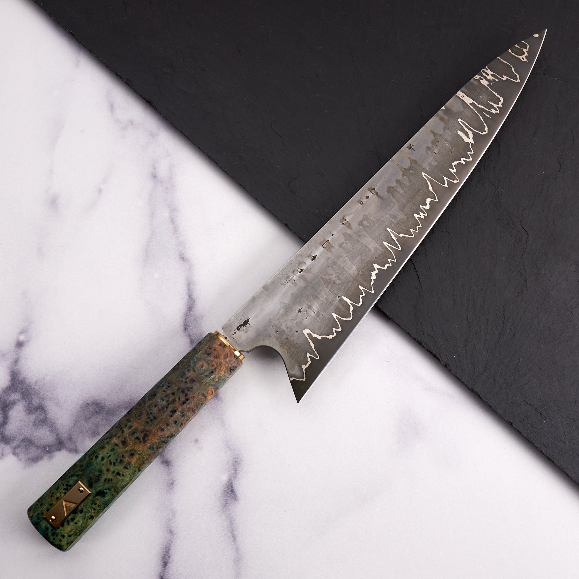Gyuto 270mm Wrought Iron Clad 1.2419.05 'Organic Shimmer'