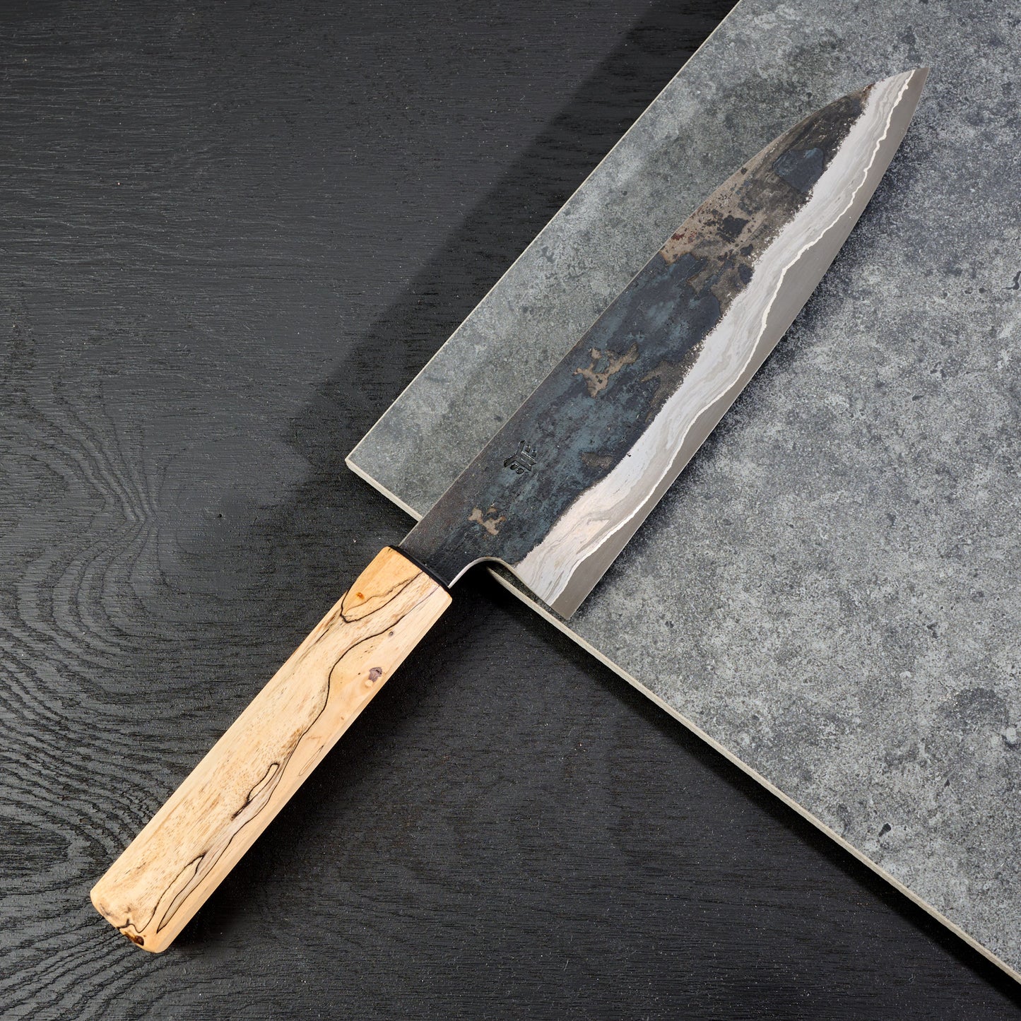 Gyuto 210mm GoMai Wrought Iron, Nickel, 52100