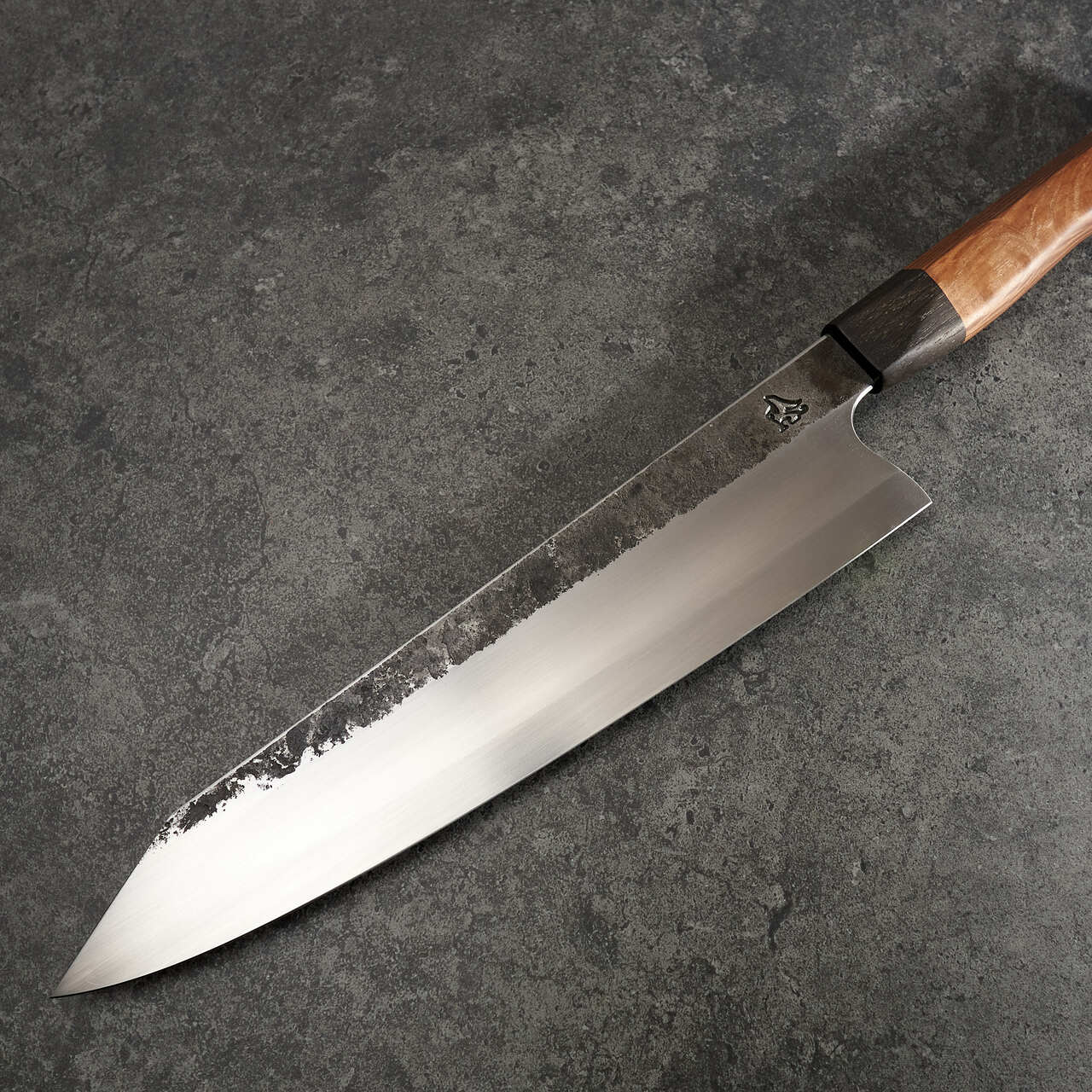 Lew Griffin Gyuto 250mm 52100 Carbon Steel - "S" Grind with Saya - Profile