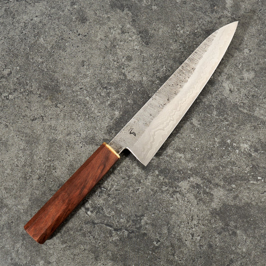 Spåre X OB Gyuto 220mm Modern Wrought Aogami Super Core
