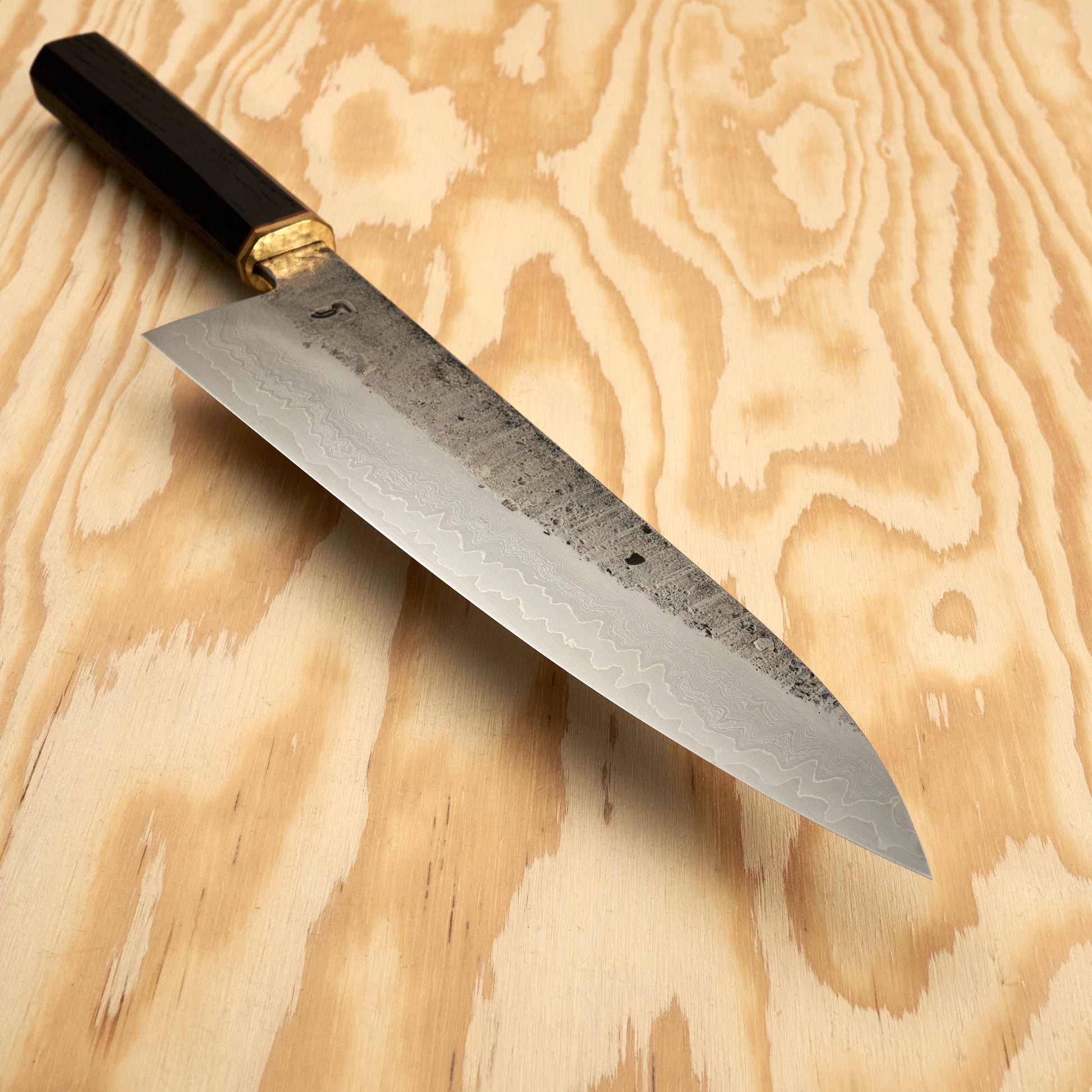 Spåre X OB Gyuto 220mm Modern Wrought Aogami Super Core