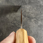 Yoshikane SKD Kiritsuke 240mm with Mono Olive Wood Handle - Choil