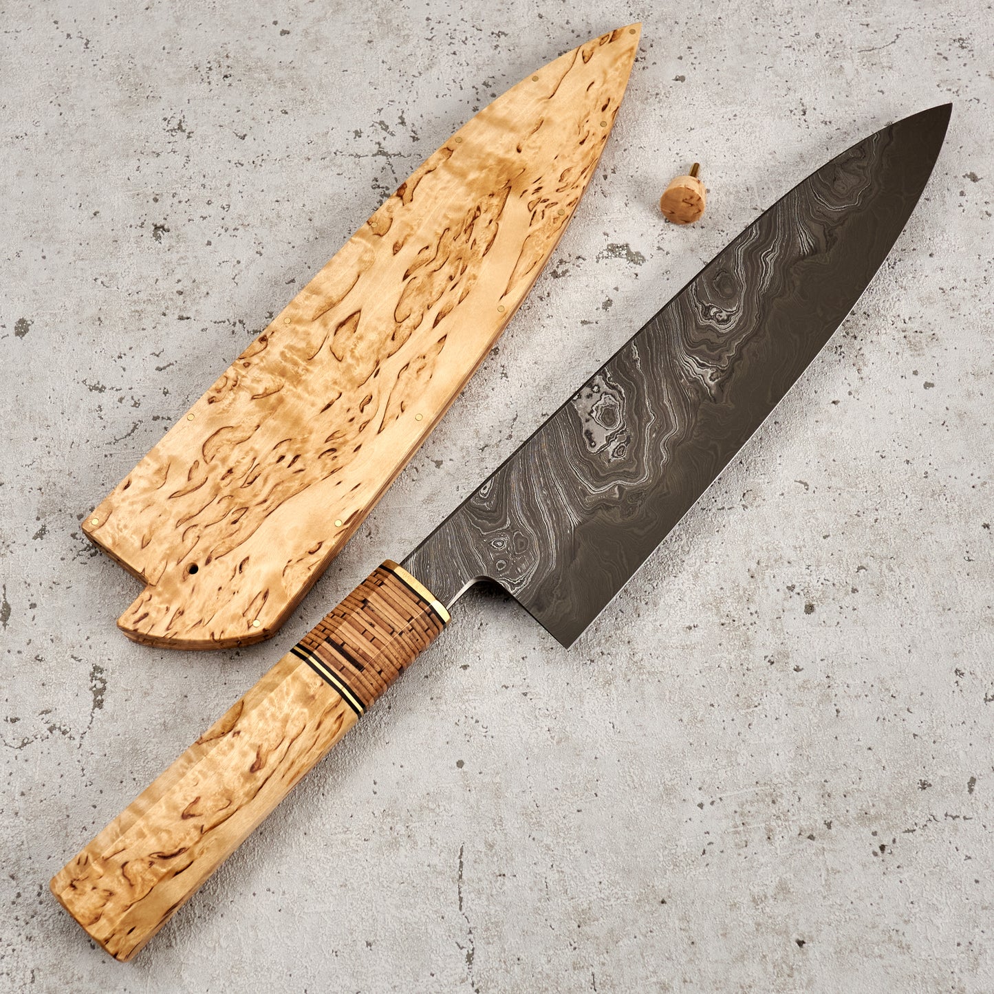 Gyuto 240mm Yuzen Damascus San Mai